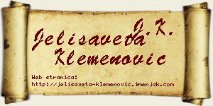 Jelisaveta Klemenović vizit kartica